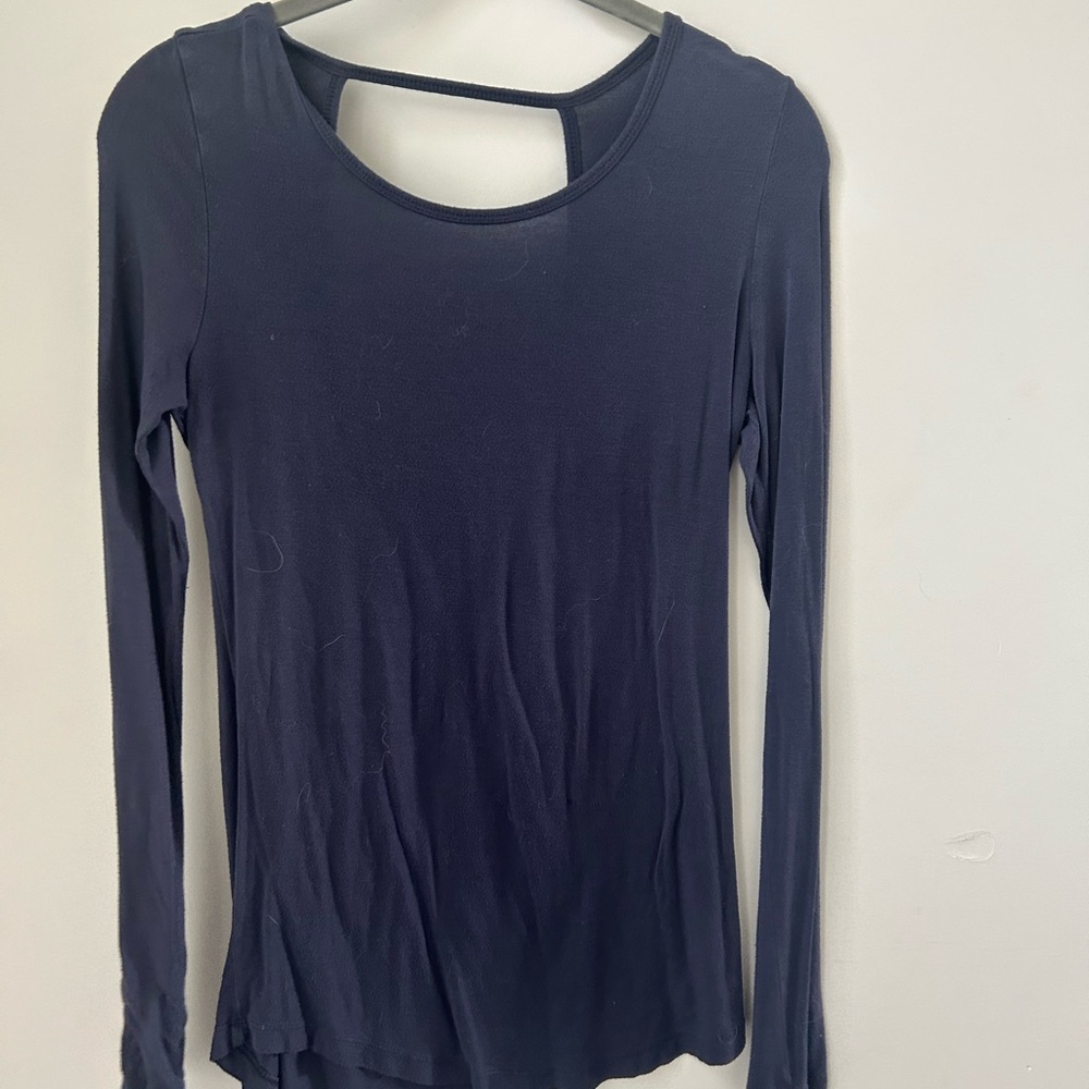 Women's Dark Purple Long Sleeve Top